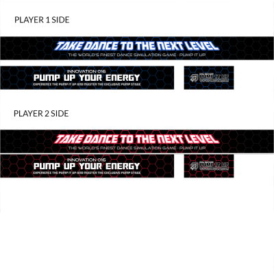 PIU Arcade Pad Decals set