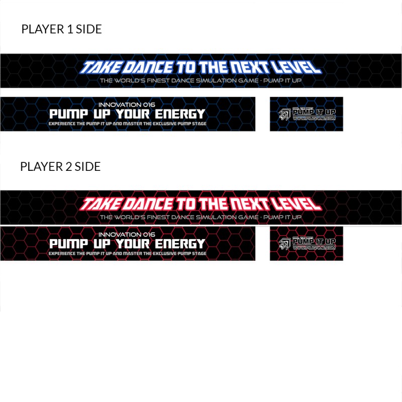PIU Arcade Pad Decals set