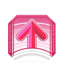 Dance Dance Revolution DDR Arcade Pad Arrow Panel(PINK) (ACE)